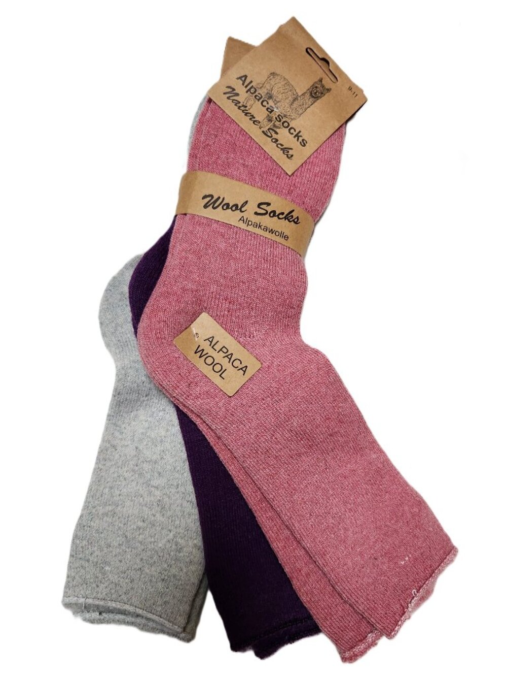 NATURE SOCK Alpaca Wool Crew Socks - 3 PAIRS - Sz 9 - 11 - NEW NWT